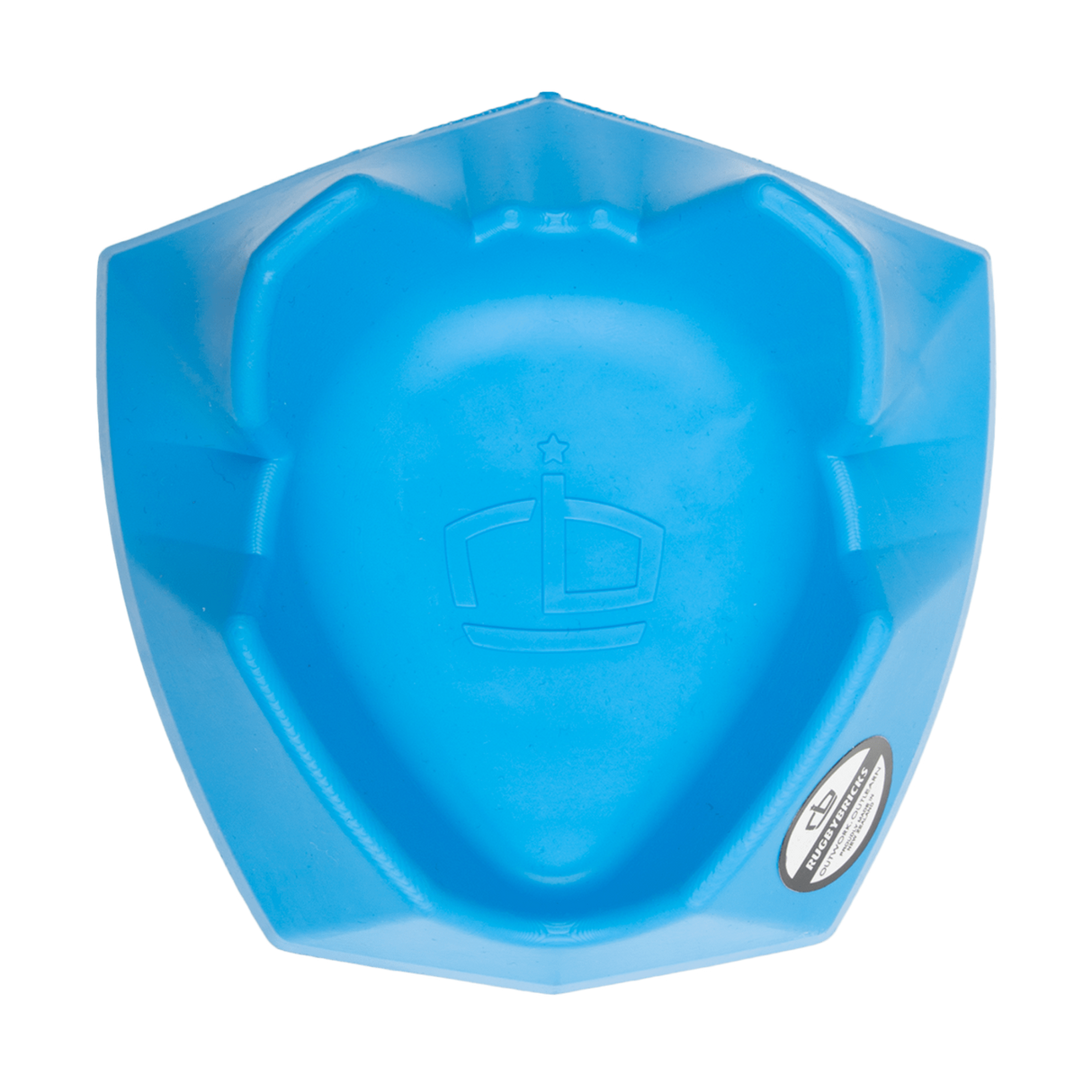 Top view of blue kicking tee.