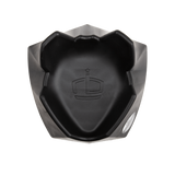 Top view of black kicking tee with Rugby Bricks logo in the center.