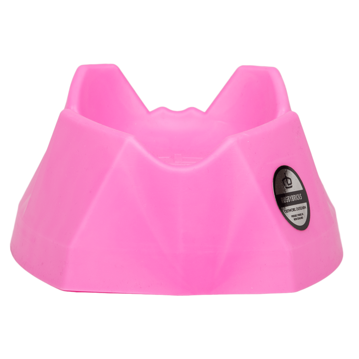 Rugby Bricks Wolf Plus Kicking Tee Hot Pink Side View