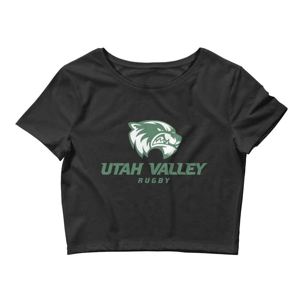 Utah Valley University Rugby Women\'s Cropped Top In Black, Green and W -  World Rugby Shop