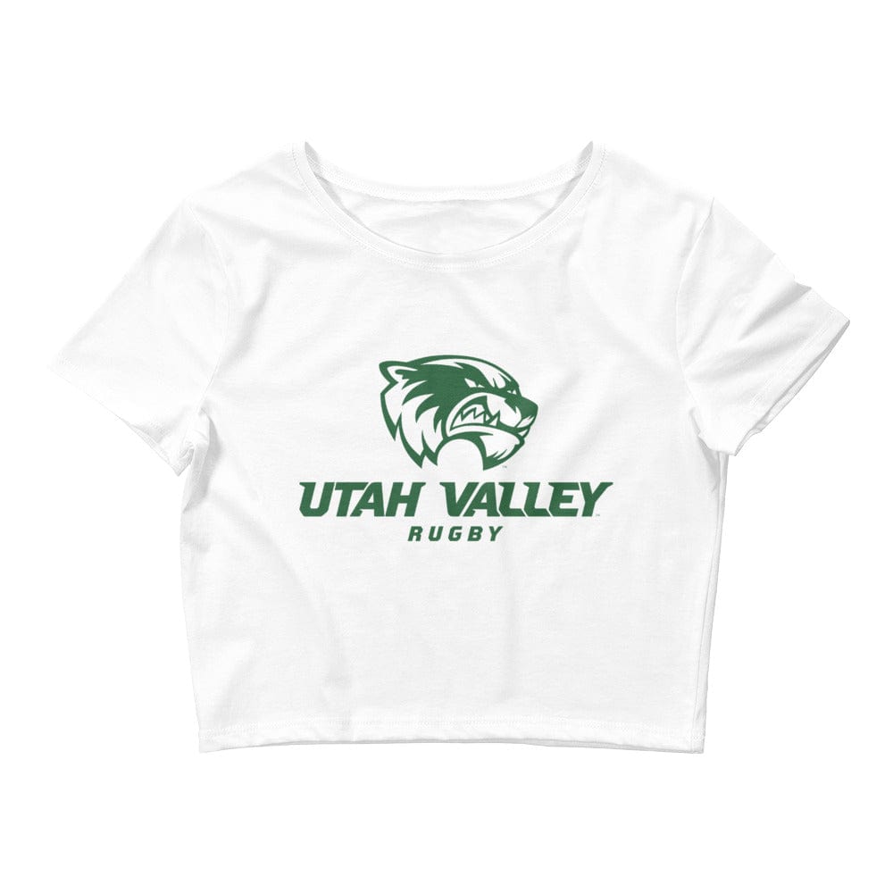 Utah Valley University Rugby Women\'s Cropped Top In Black, Green and W -  World Rugby Shop
