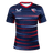 Women's USA Rugby Away jersey in Navy blue with white and red gradient stripes and a red trimmed collar and side panels
