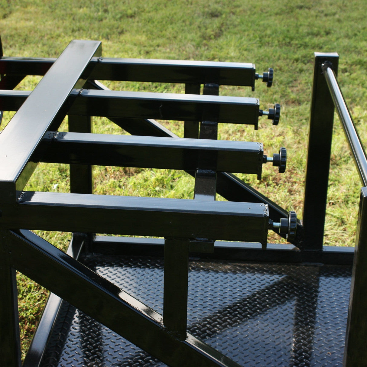 Close Up View of Knobs to Adjust Scrum Sled Tension